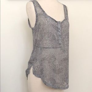 PATTERSON J. KINCAID Sheer Print Tank Top